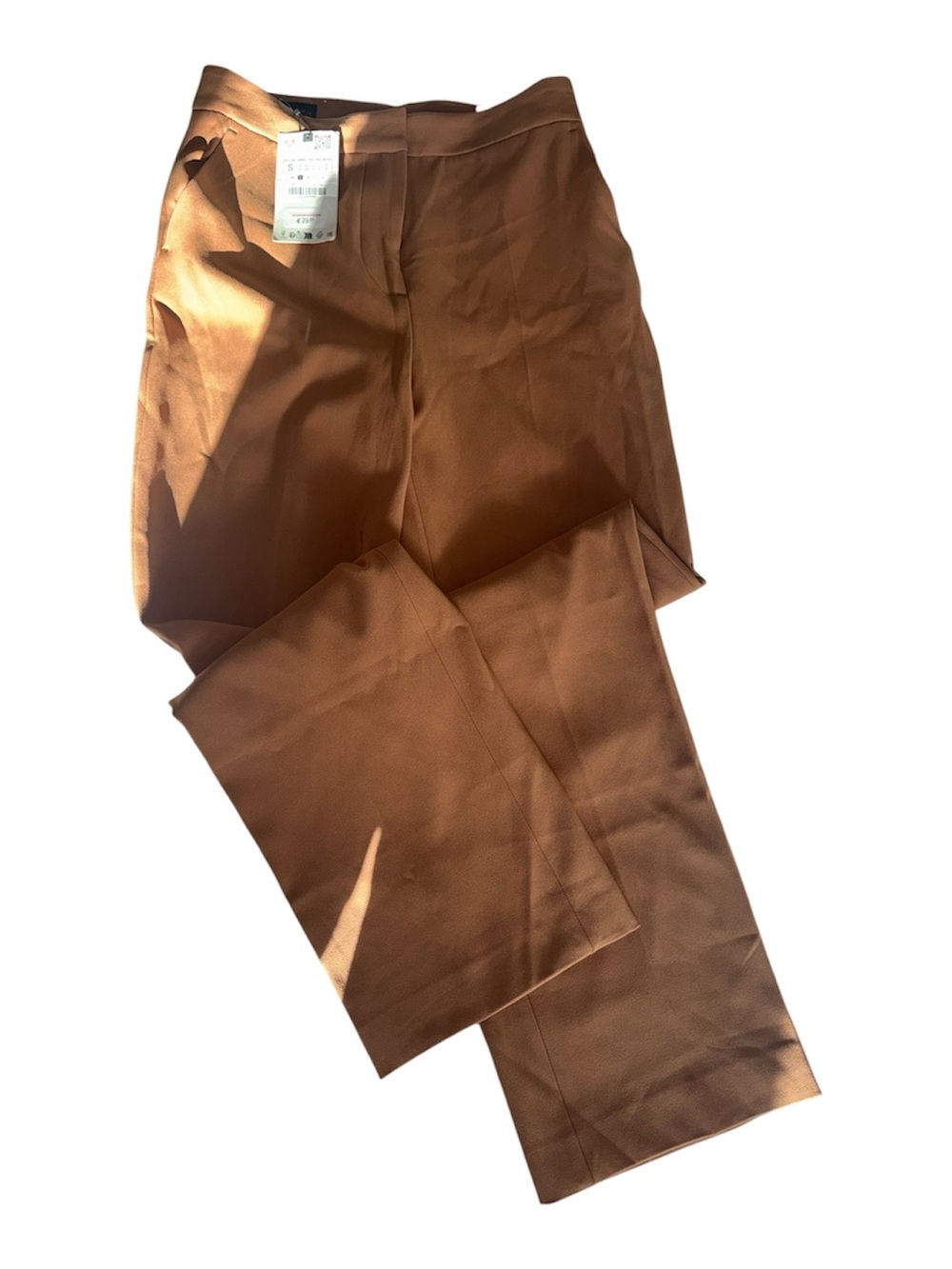 Zara Brown Straight-Leg Trousers